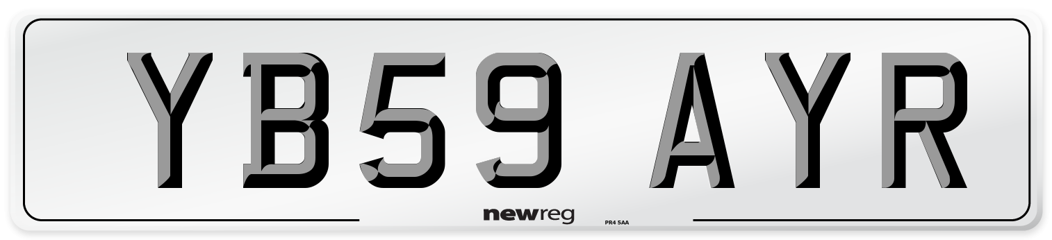 YB59 AYR Number Plate from New Reg